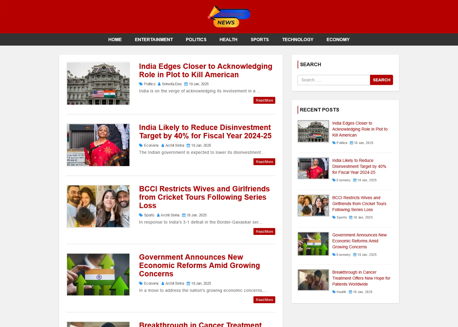 News Blog Site